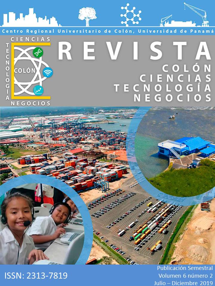 					Ver Vol. 6 Núm. 2 (2019): Revista Colón Ciencias, Tecnología y Negocios
				