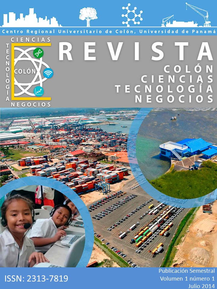 					Ver Vol. 1 Núm. 1 (2014): Revista Colón Ciencias, Tecnología y Negocios
				